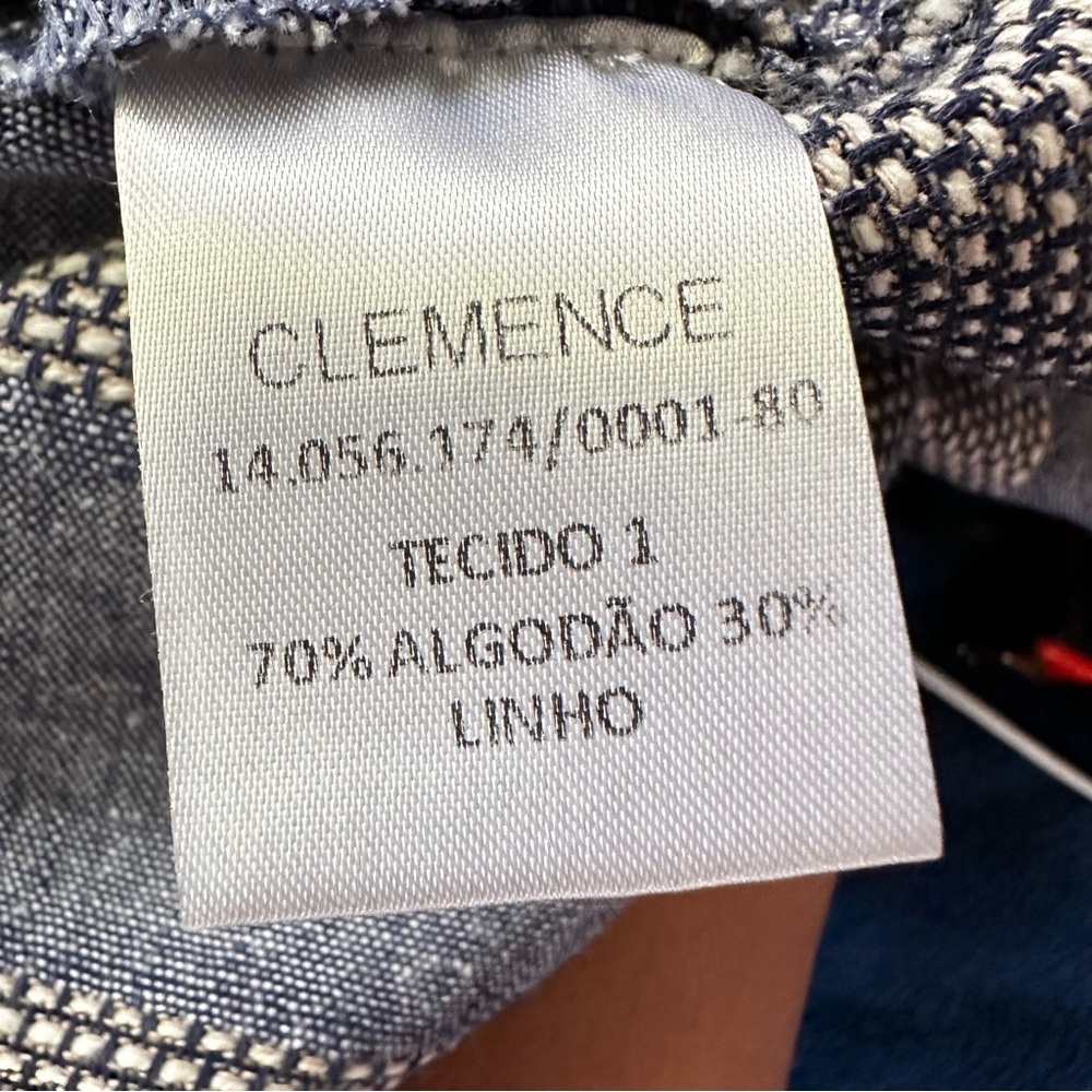 Clemence t-shirt dress cotton linen blend stripped texture 28 - Picture 10 of 10